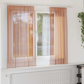 Tende İn Voile Con Passanti 2 Pz Terracotta 140x175 Cm /