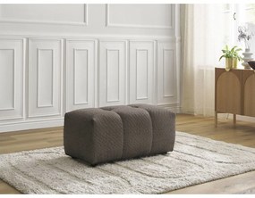 Poggiapiedi marrone con rivestimento in bouclé Roxelane – Bobochic Paris