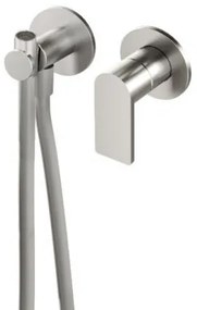 Treemme 3.6 RWIT9AD4IS03 idroscopino per bidet e wc con miscelatore e maniglia a leva senza parte incasso inox satinato