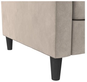 Divano beige in velluto 207 cm Presley - Støraa