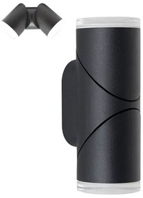 Prezent 28210A - LED Luce Spot a parete da esterno AKARA 2xLED/5W/230V IP65 nero