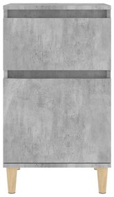 Comodini 2 pz Grigio Cemento 40x35x70 cm