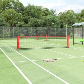 Rete Da Tennis Nera E Rossa 400x100x87 Cm İn Poliestere /