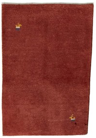 Gabbeh Tappeto persiano 90x60 Rosso (Iran) Annodato A Mano