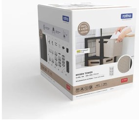 Scaffale mobile in plastica nero/beige 30x77 cm Brisen - Rotho