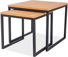 Set di Tavolini da caffè Largo Duo - L 40-50 x L 40-50 x H 40-45 cm