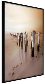 Poster  Breakwater in Sepia  Cornice Quadri Cornice nera, Larghezza x Altezza Home decor 30x45