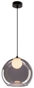Lampadario a sospensione su cavo BRIN 1xG9/15W/230V nero fumé