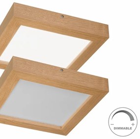 Brilagi-Luce LED dimmerabile WOODY FRAME LED/24W/230V quercia 30x30 cm IP44 + +TC