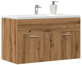 Mobile Lavabo Bagno Rovere Artigianale 90x38,5x46cm Multistrato /