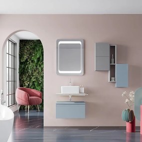 Cassetti per mobile bagno (componibili) L 60 x L 46 cm in truciolare blu opaco Ofset