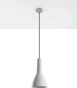 Lampadario grigio chiaro con paralume in calcestruzzo ø 17 cm Mattia – Sollux