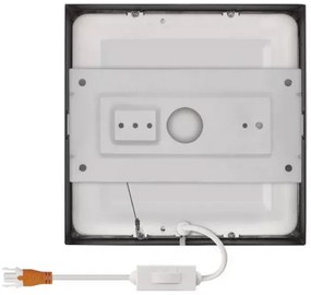 Plafoniera LED LED/12,5W/230V 3000/3500/4000K 17x17 cm nera