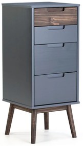 Cassettiera alta in pino antracite/marrone scuro 40x94 cm Nussa - Marckeric