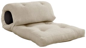 Materasso futon grigio-beige 70x200 cm Wrap Linen Beige/Dark Grey - Karup Design
