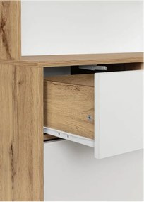 Credenza bianca con effetto rovere naturale 84x165 cm Skandi - Støraa