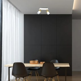 Faretto JOKER 2xGU10/25W/230V bianco/oro