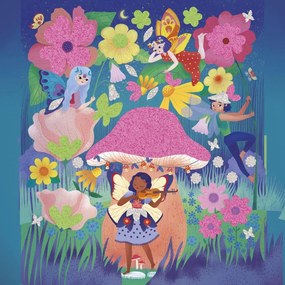 Magic Fairies - Adesivi di gommapiuma e sabbia fosforescente
