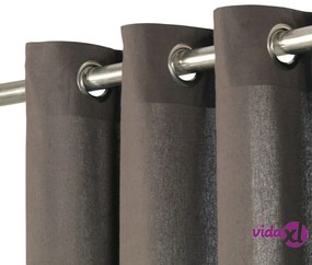vidaXL Tende con Anelli in Metallo 2 pz in Cotone 140x245 cm Antracite