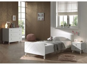 Letto per bambini bianco in legno di pino , 90 x 200 cm Billy - Vipack