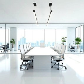 Lampada Lineare LED a Sospensione 55W 150cm nera con driver Philips Colore Bianco Variabile CCT