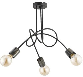 Lampadario a plafone TANGO 3xE27/15W/230V nero