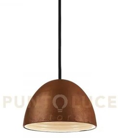 Folk lampadario a sospensione 1 luce attacco e27 d.18cm coffee
