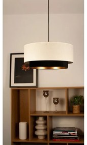 Lampadario a cavo NATIA 1xE27/60W/230V bianco/nero