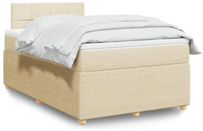 Giroletto A Molle Con Materasso Crema 120x200 Cm İn Tessuto /