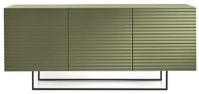 Madia 3 ante in legno 180 cm Verde - ARISA piedini sagomati