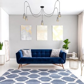 Lampadario a sospensione con filo TUBE 5xE27/15W/230V ragno nero/cromo