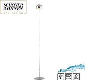 Schöner Wohnen 19245-17 - Lampada da terra LED dimmerabile BELLIS LED/2,5W/5V IP54 cromata