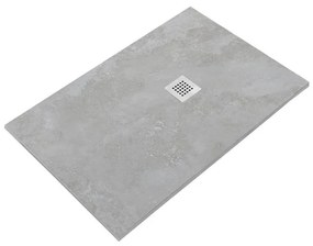 Piatto doccia SANYCCES in resina STRATO bianco L 90 x L 180 x H 2.7 cm opaco effetto pietra
