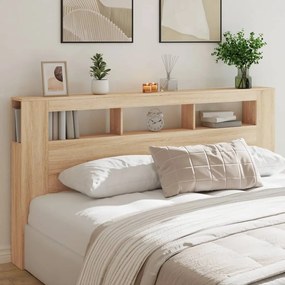 Testiera Led Rovere Sonoma 200x18,5x103,5 Cm Legno Multistrato /