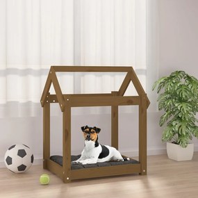 Cuccia Per Cani Ambra 61x50x70 Cm İn Legno Massello Di Pino /