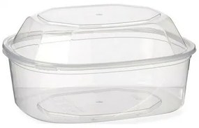 Porta pranzo Rettangolare Trasparente polipropilene (18 x 10,5 x 21,5 cm) (1500 ml)