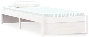 Giroletto bianco in legno massello 75x190 cm 2ft6 small single