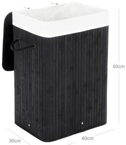 Cestino porta biancheria GUS nero