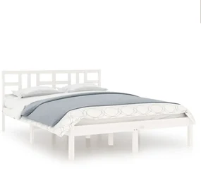 Giroletto bianco in legno massello 120x190 cm small double