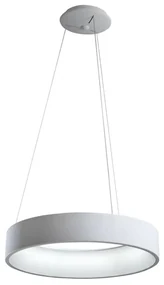 Sospensione Contemporanea Aurora Metallo Bianco Led 36W