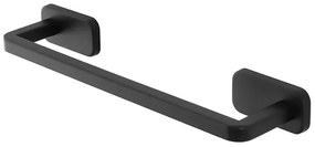 Portasciugamani a muro 35 cm in acciaio inox nero con doppio fissaggio