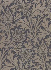 Morris & Co Carta da parati Pure Thistle - Black Ink