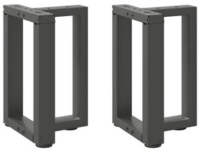 Gambe Tavolino Caffè A T 2 Pz Antracite 38x25x(42-43)cm Acciaio /