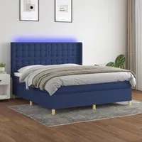 Letto a Molle con Materasso e LED Blu 180x200 cm in Tessutocod mxl 75410