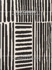 Tappeto da interno/esterno rotondo nero/color crema ø 200 cm Haringey Bounds – Ted Baker