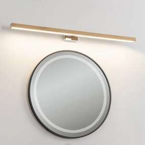 Brilagi-Illuminazione a LED per specchi da bagno WOODY MIRROR LED/15W/230V IP44 quercia/cromo