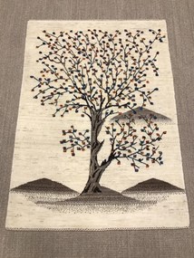 Loribaft Tappeto 140x100 Beige (Iran) Annodato A Mano