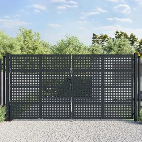 Cancello Giardino Antracite 400x175 Cm İn Acciaio /