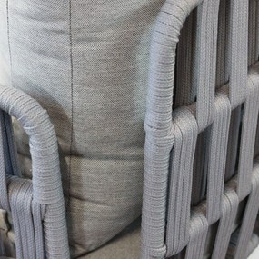 CASCADA - salotto outdoor con struttura in alluminio grigio chiaro, antracite o naturale