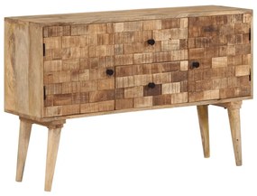 Credenza 110x30x70 Cm İn Legno Massello Di Mango /